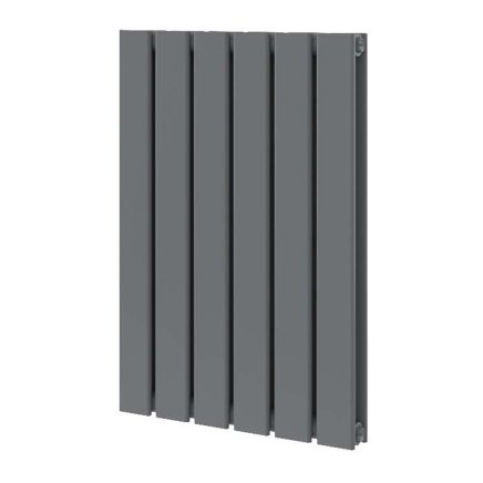 Perth Grey Double Vertical Flat Panel Radiator 600x408mm