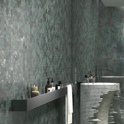 Metallica Seagreen Hexagon Mosaic