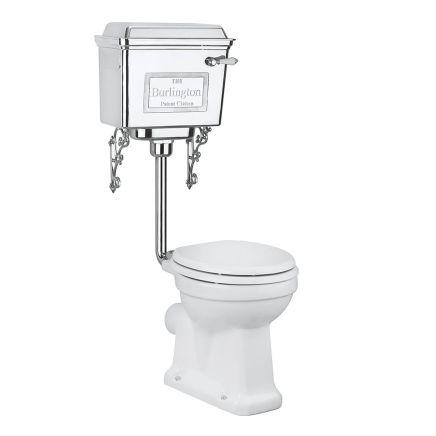Burlington Traditional Low Level Toilet with Chrome Lever Cistern