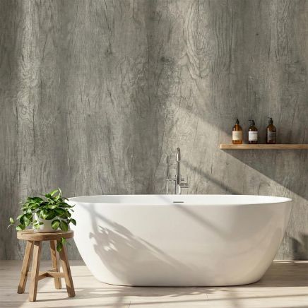 Bushboard Nuance Driftwood Postformed Waterproof Shower Wall Panel 1200mm