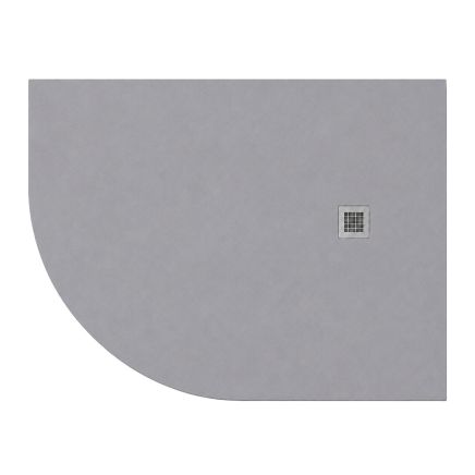 Peoria Grey Slate Effect Left Hand Offset Quadrant Shower Tray 1200x900mm