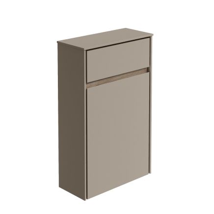 Newbury WC Unit in French Grey with Sawn Oak