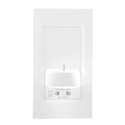 ProofVision White In-Wall Electric Toothbrush Holder With Shaver Socket For Philips