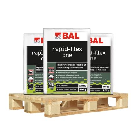 BAL Rapid-Flex One Tile Adhesive - 20kg (Pallet Deal - 50 Bags)