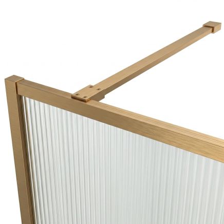 Amien Brushed Gold Shower Screen Straight Support Bar 1200mm