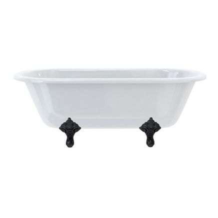 Burlington 1700mm Windsor Double Ended Bath With Black Traditional Feet