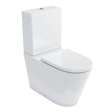 Britton Sphere Rimless Close Coupled Toilet with Soft Close Seat