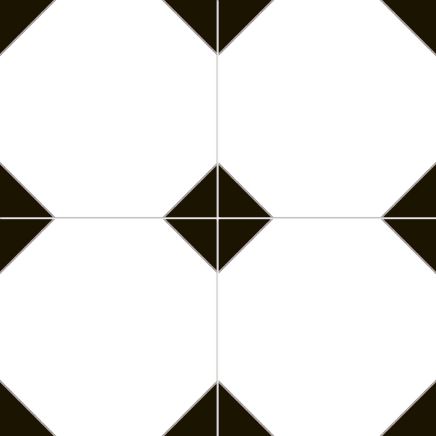 Chesterton Victorian Chequered Ceramic Tile 450x450mm