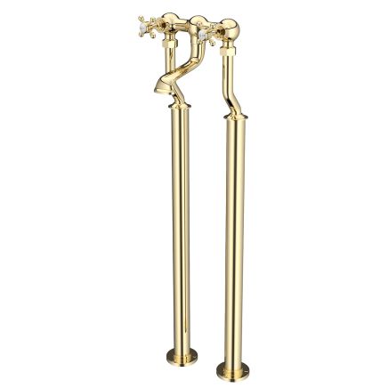 Grosvenor Gold Bath Filler Tap on Standpipes