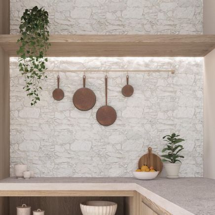 Mombasa Matt White Stone Wall Tile 600x400mm