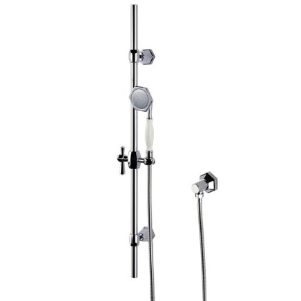 Adonis Chrome Slide Rail Kit with Wall Outlet