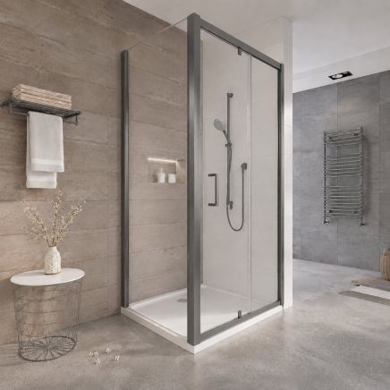 Fabio Gunmetal Shower Side Panel