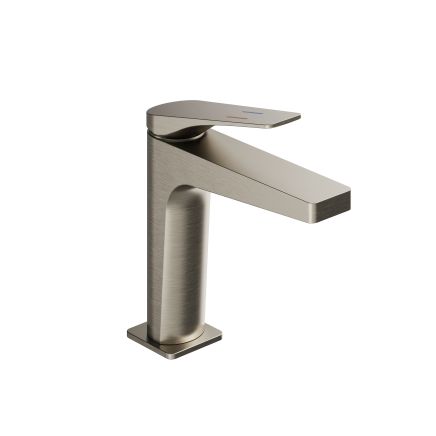 Riven Brushed Nickel Basin Mono Tap & Waste