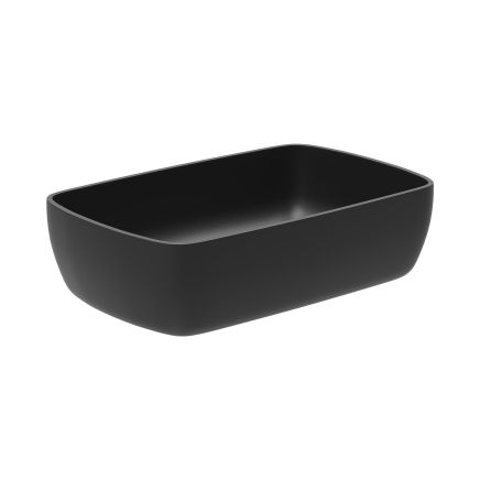 Grain Matt Black Stone Countertop Basin