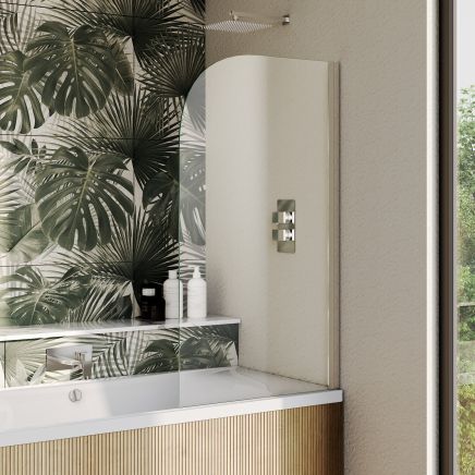 Moxby Single Curved Bath Screen
