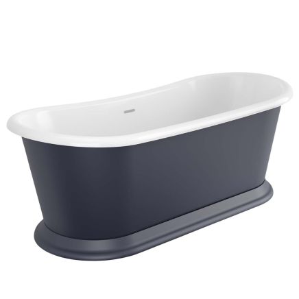 Darcey Dark Grey Traditional Freestanding Soaking Tub 1700x750mm