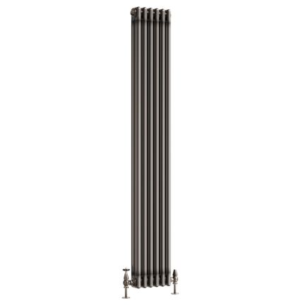 Clement Raw Metal Triple Vertical Column Radiator - 1800x290mm