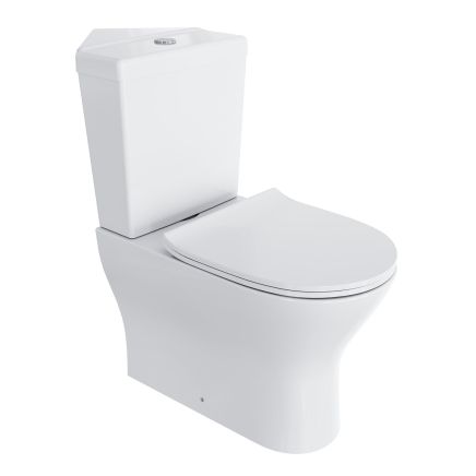 Jackson Short Projection Corner Toilet with Soft Close Seat