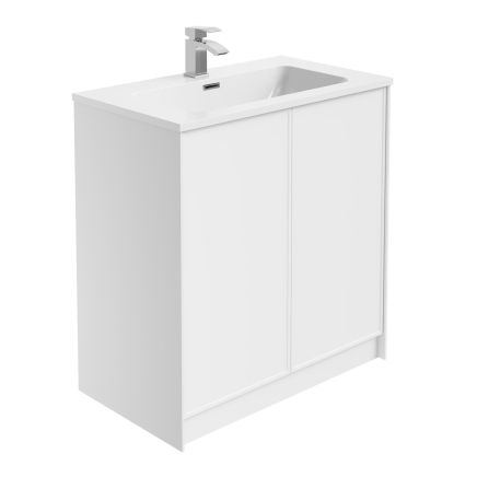 Kendal Matt White Floor Standing Vanity Unit - 800mm