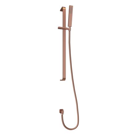 Liva Brushed Bronze Square Shower Slide Rail Shower Kit
