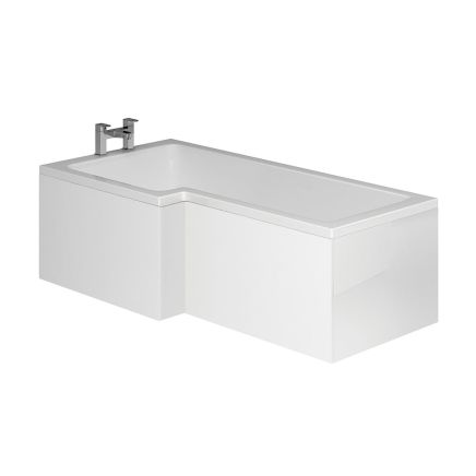 Gloss White L-Shape Front Bath Panel 1700mm