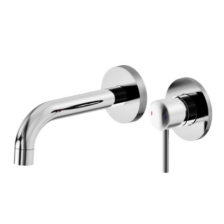 Elora Chrome Wall Mounted Basin Mixer Tap