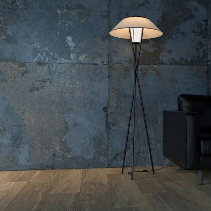 Brunel Royal Blue Lappato Porcelain Concrete Tile - 1200x600mm