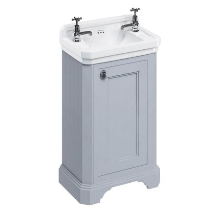 traditional freestanding grey cloakroom vanity unit