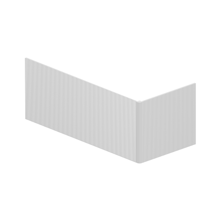 Liora Ribbed Matt White Front Bath Panel - 1800mm