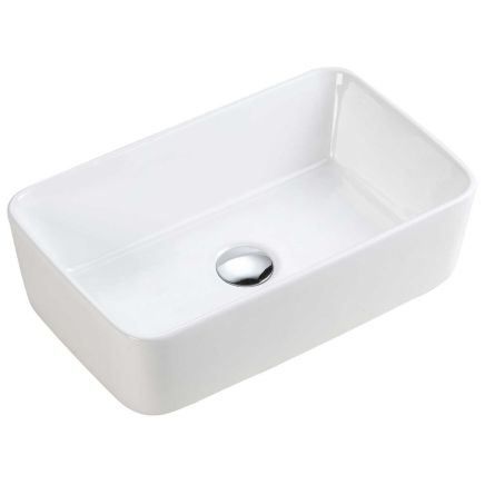 Platoon White Rectangle Countertop Basin