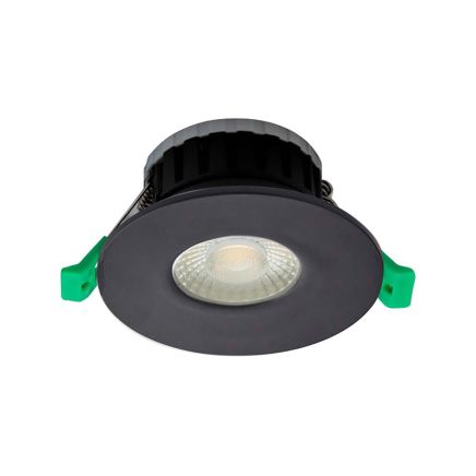 Vega Matt Black IP65 Fire-Rated Fixed LED Downlight
