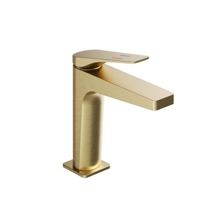 Riven Brushed Gold Basin Mono Tap & Waste