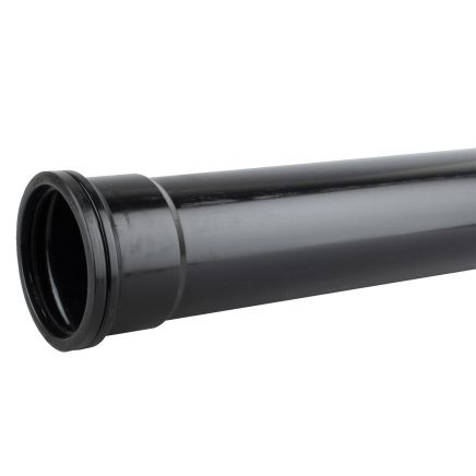 Wavin Osma Soil Black PVC-U Pipe 110mm x 3m - 4s043b