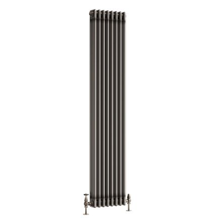 Clement Raw Metal Triple Vertical Column Radiator - 1800x380mm