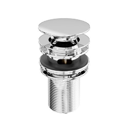 Burlington Chrome Basin Push Button Slotted Waste