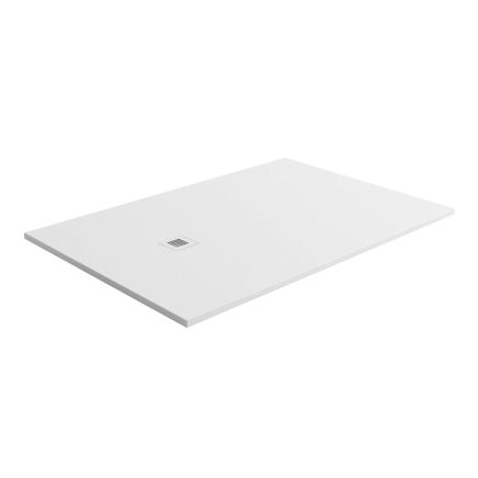 Peoria White Slate Effect Rectangle Shower Tray 1700x800mm