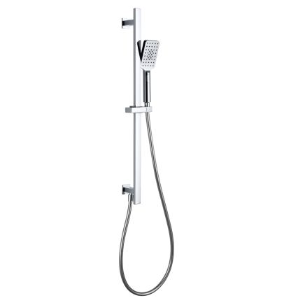square shower with slide rail kit.