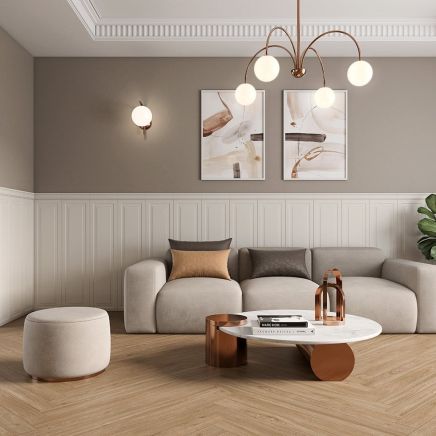Braxton Etereo White Panel Matt Porcelain Tile - 300x1200mm