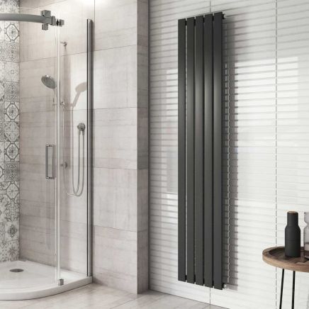 Perth Grey Single Vertical Flat Panel Radiator 1800x340mm