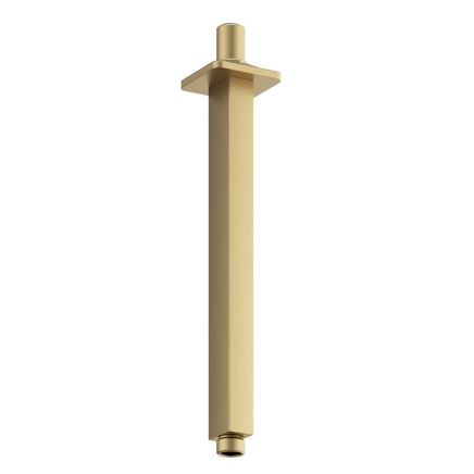 Zena Brushed Gold Square Shower Ceiling Arm 250mm
