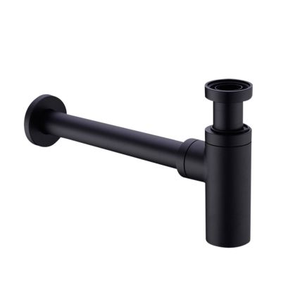 Round Matt Black Bottle Trap