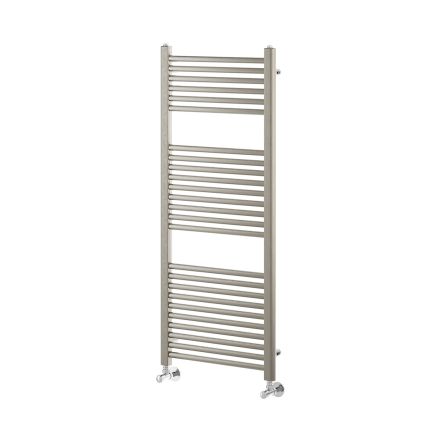 Neptune Brushed Nickel Heated Towel Rail 1200x400mm