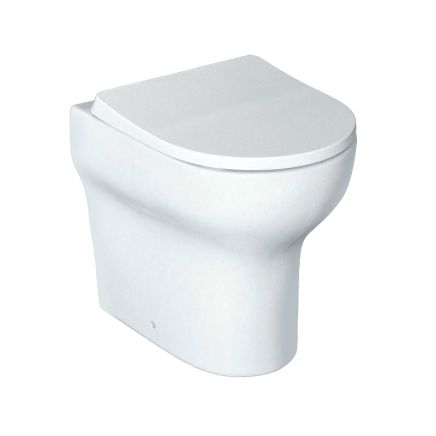 Porter White Back to Wall Short Projection Toilet with Soft Closing Seat