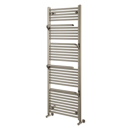 Jenka Brushed Nickel Heated Towel Rail - 1510x550mm