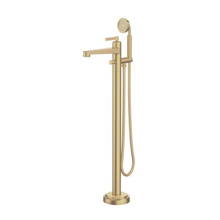 Downton Brushed Gold Freestanding Bath Shower Mixer Tap