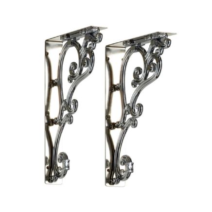 Burlington Chrome Medium Ornate Brackets