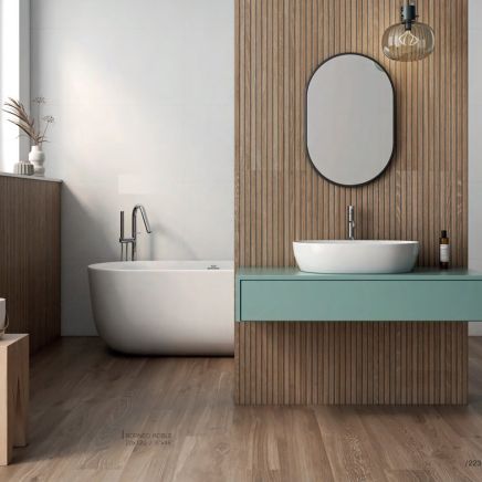 Madera Decor Roble Matt Ceramic Slatted Wood Tile - 1200x400mm