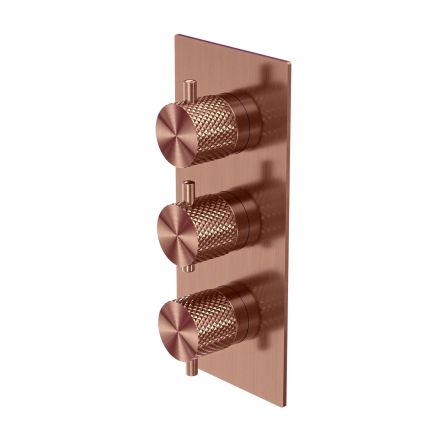 Moray Satin Bronze Thermostatic Concealed Dual Outlet Shower Valve