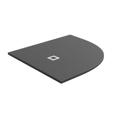 Peoria Black Slate Effect Quadrant Shower Tray 900x900mm
