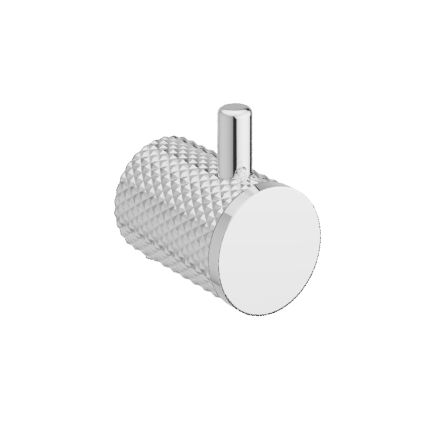 Moray Chrome Knurled Robe hook